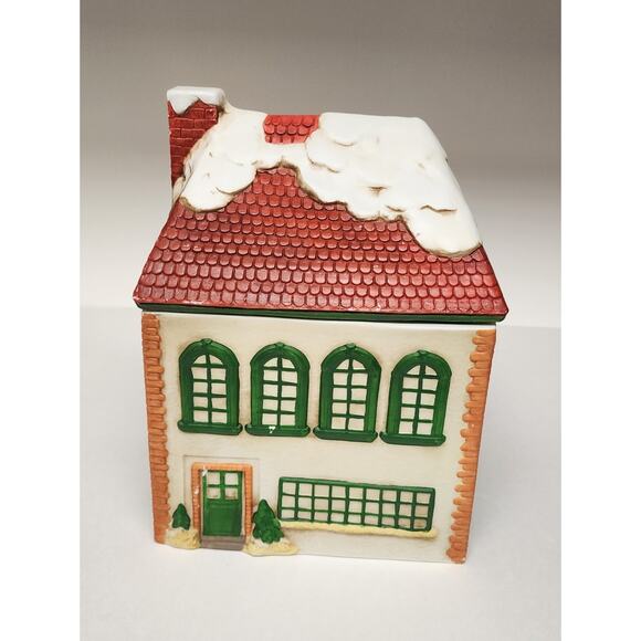 Winter Garland "Christmas Town" Vintage Cookie Jar Toy Shop Village - Picture 4 of 12